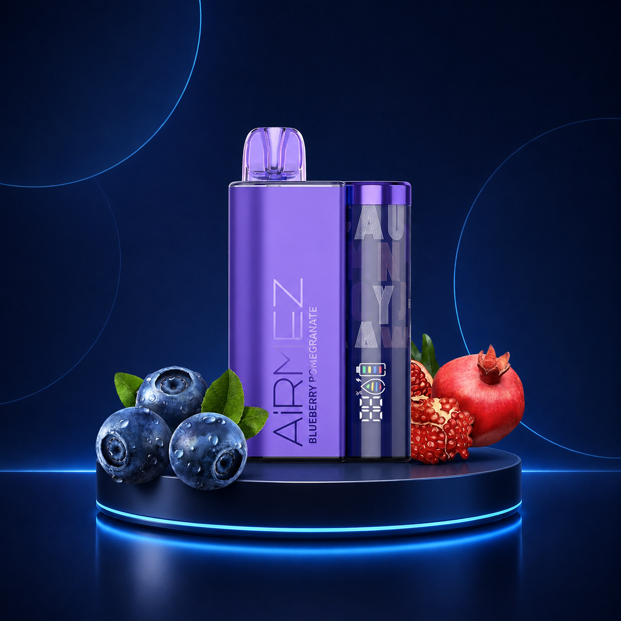 AirMez Blueberry Pomegranate Einweg Vape 12000 Zuege 2 Prozent